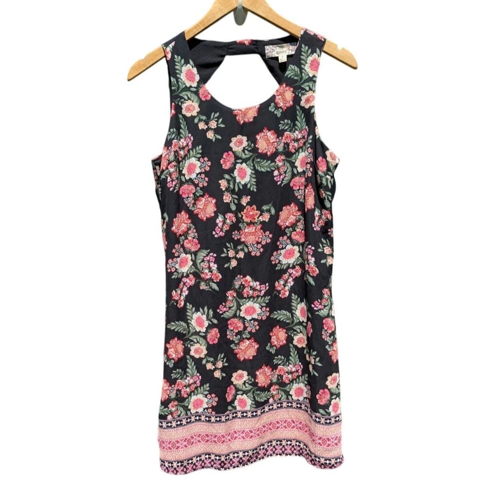 NWT Summer Dress Floral Preppy sleeveless sun dress midi shift cocktail M